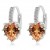 Platinum plated with golden heart shape crystal cute earrings 